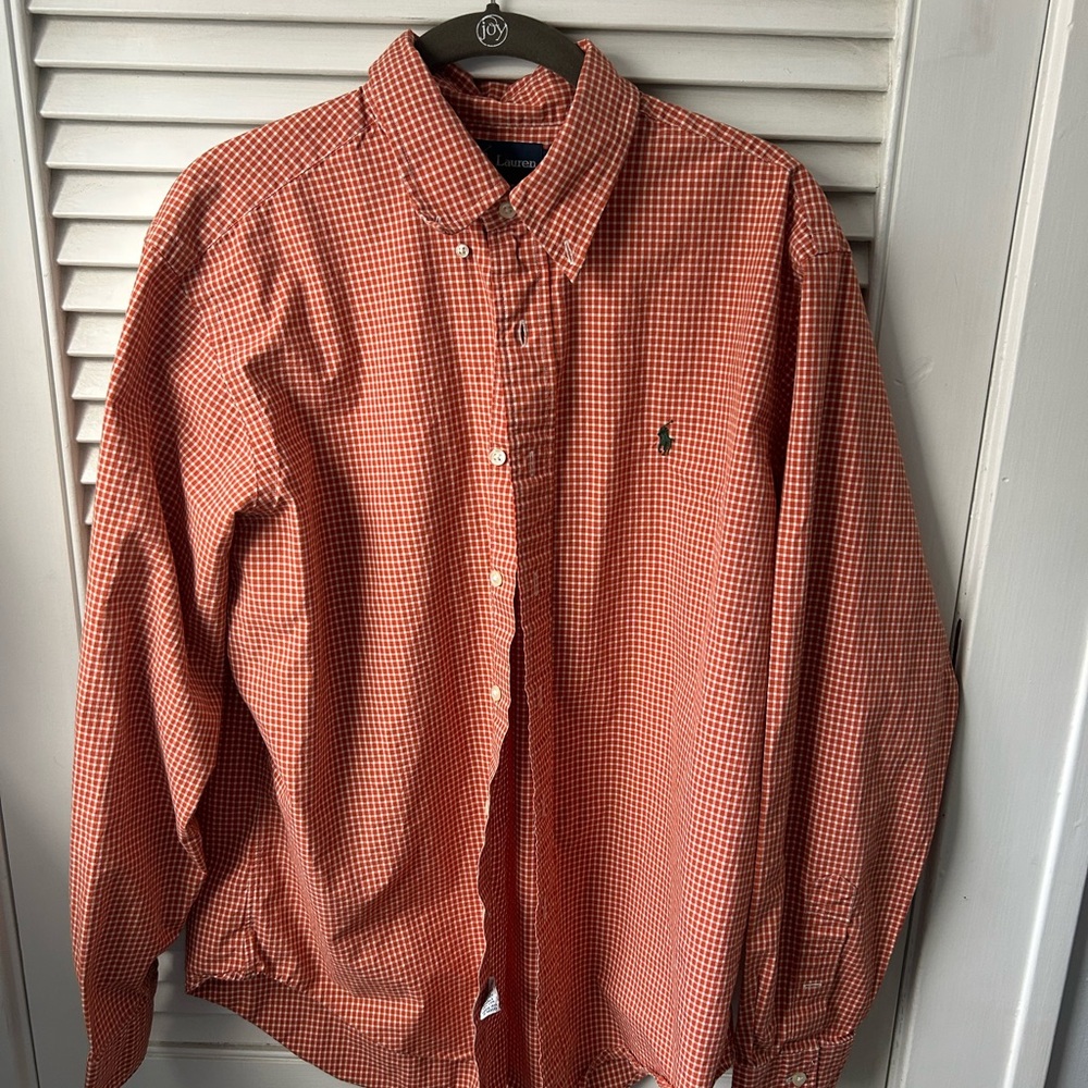 Men’s large Ralph Lauren button down long sleeve shirt